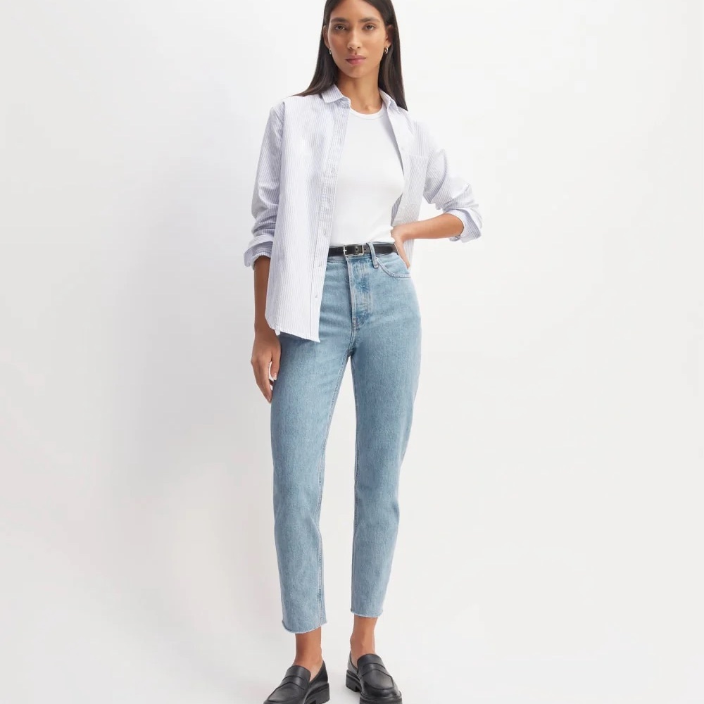 Everlane The 90s Cheeky Jean sz 25 Crop Vintage Light Wash (NWOT)